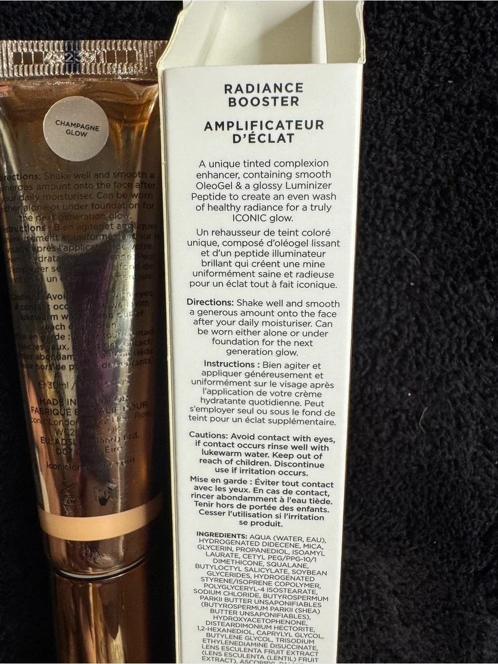 ICONIC London Radiance Booster - Rose Gold Glow color champagne HTF